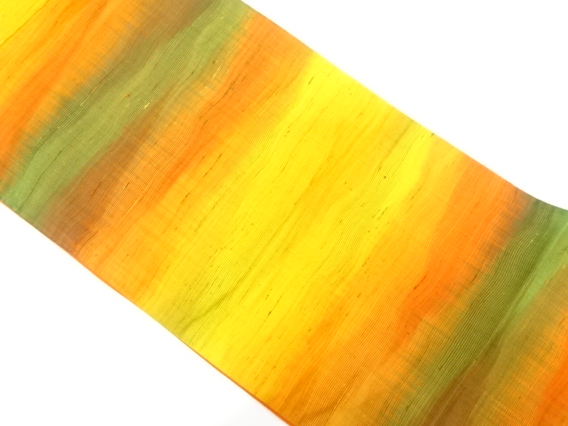 JAPANESE FUKURO OBI / WOVEN WAVY STRIPE